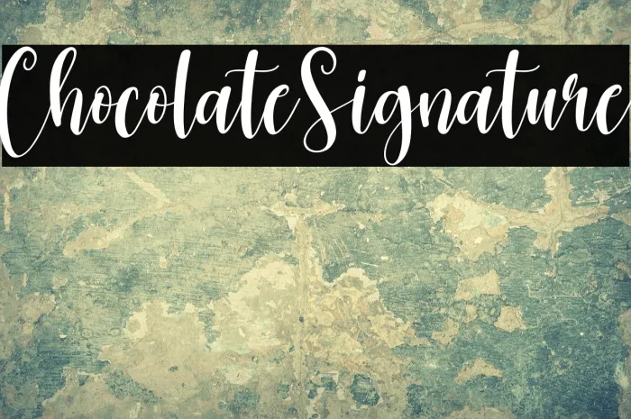 Chocolate Signature Example 2