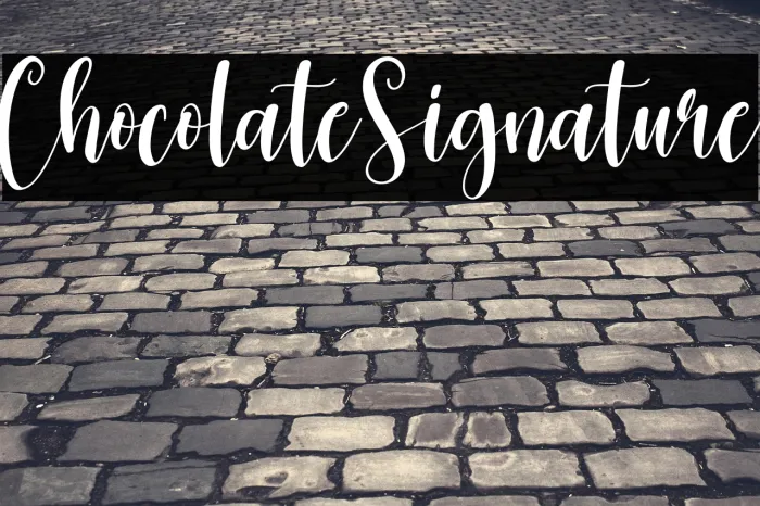 Chocolate Signature Example 3