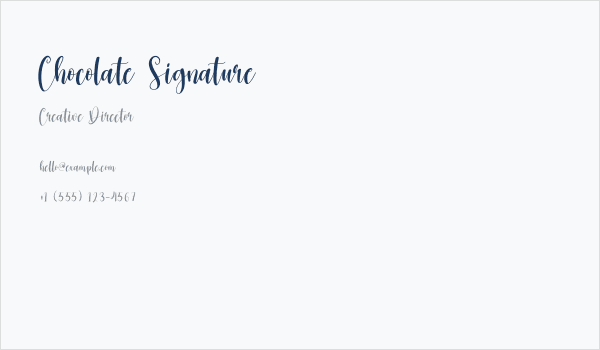 Chocolate Signature Business Card