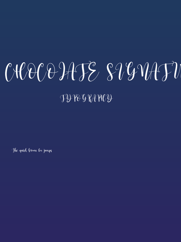 Chocolate Signature Poster