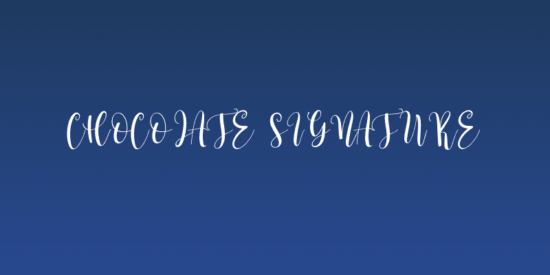 Chocolate Signature Social Header