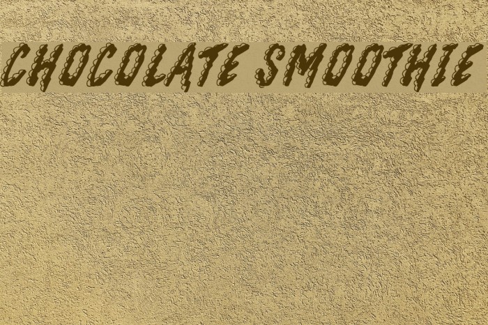 Chocolate Smoothie Font examples