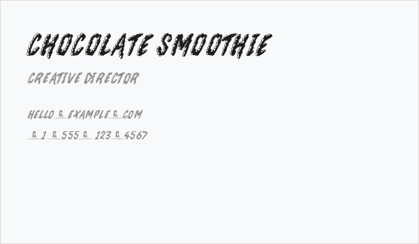 Chocolate Smoothie Business Card