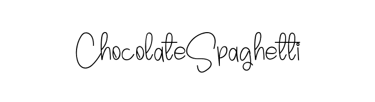 Chocolate Spaghetti  font caratteri gratis