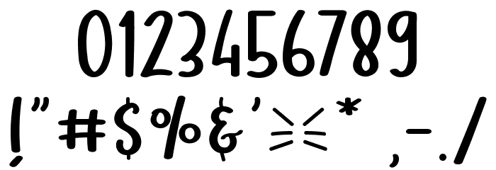 Chocolate Sweetsour Font OTHER CHARS