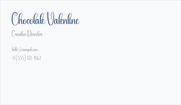 Chocolate Valentine Business Card