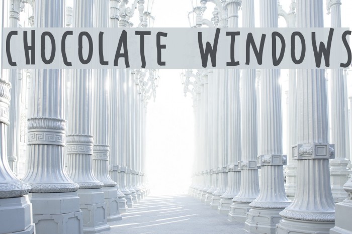 Chocolate Windows Font examples