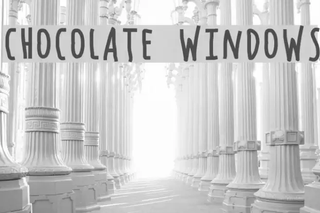 Chocolate Windows Font examples