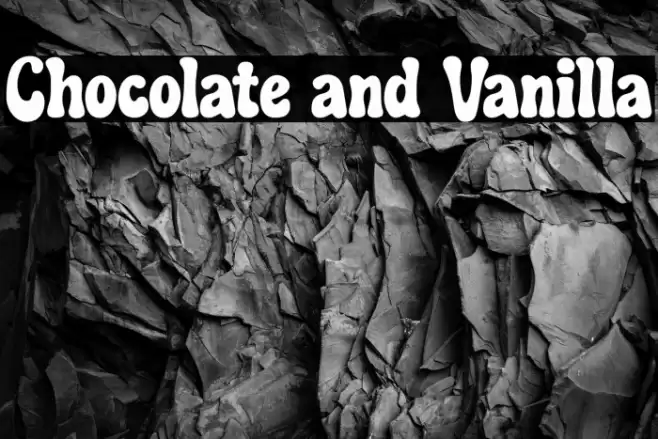 Chocolate and Vanilla Schriftart examples
