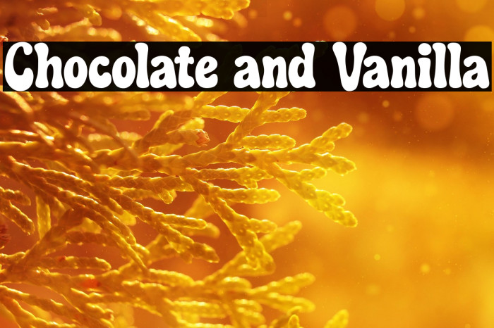 Chocolate and Vanilla خط examples
