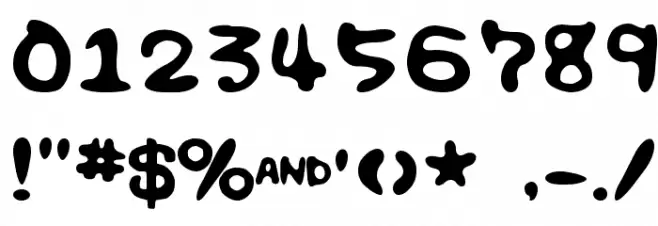 Chocolate syrup Font OTHER CHARS