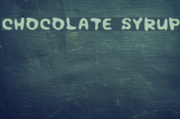Chocolate syrup Font examples