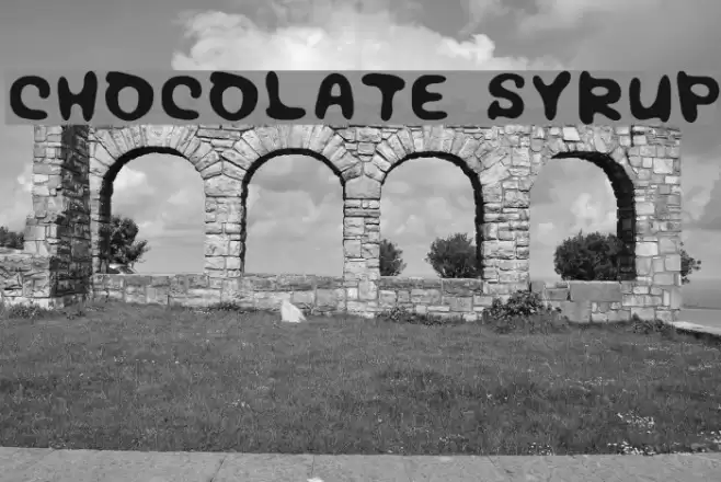 Chocolate syrup Font examples