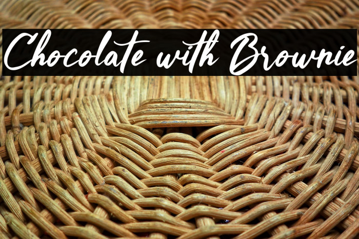 Chocolate with Brownie Fonte examples