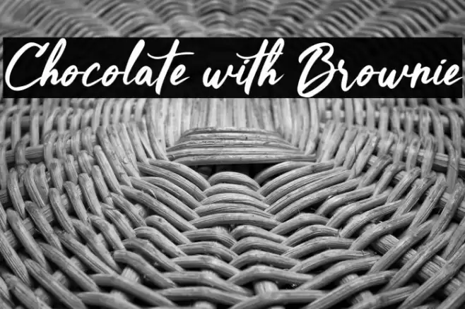 Chocolate with Brownie خط examples