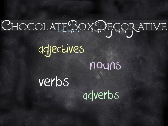 ChocolateBoxDecorative Font examples