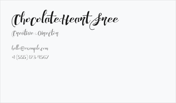 ChocolateHeartFree Business Card