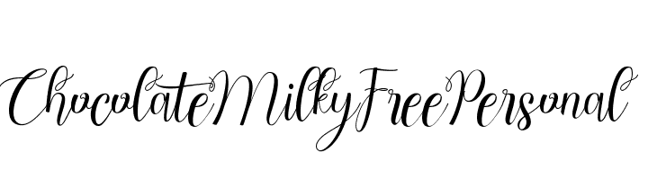 ChocolateMilkyFreePersonal  Free Fonts Download