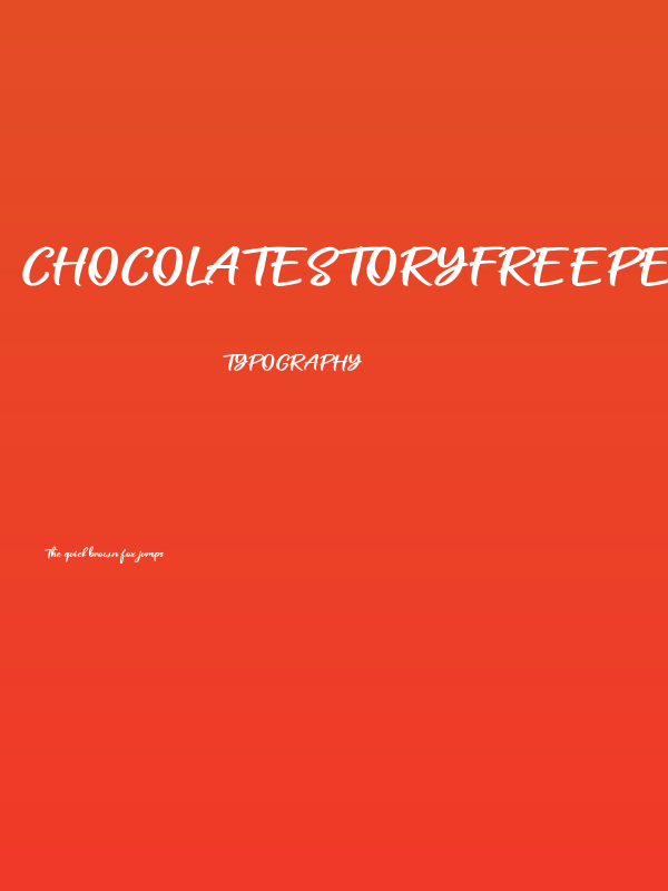 ChocolateStoryFreePersonalUse-S Poster