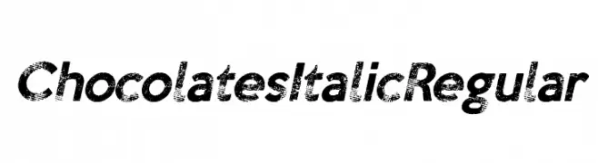 Chocolates Italic Regular  les polices de caractères gratuit tlcharger