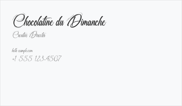 Chocolatine du Dimanche Business Card