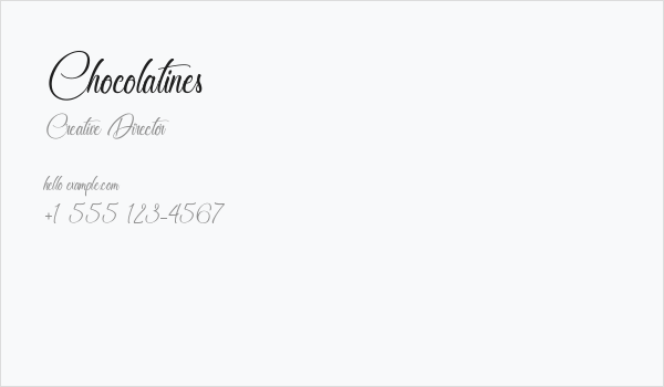 Chocolatines Business Card