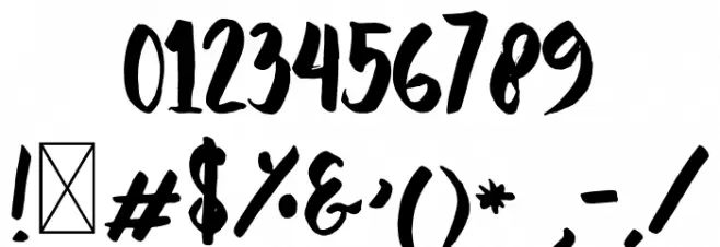 ChocolatosRegular Font OTHER CHARS