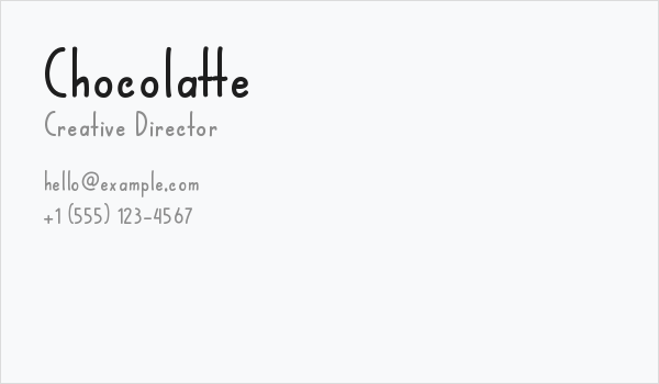 Chocolatte Business Card