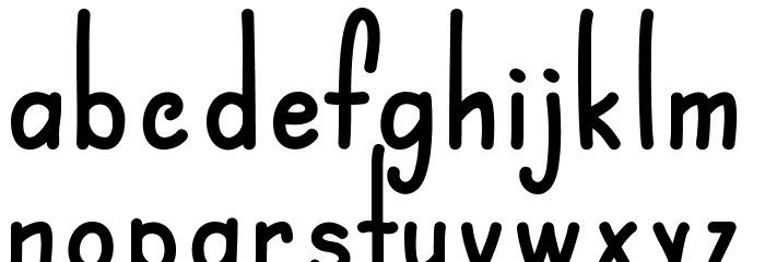 Chocolatte Schriftart Kleinbuchstaben