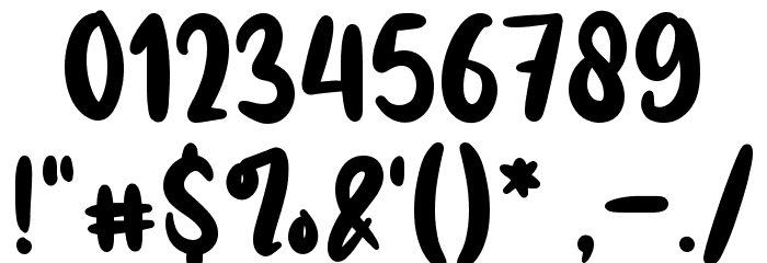 Chocolizious Font OTHER CHARS