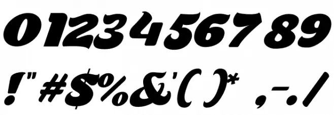Chocotea Italic Font OTHER CHARS