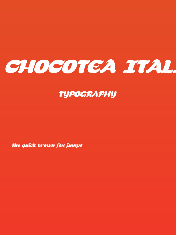 Chocotea Italic Poster
