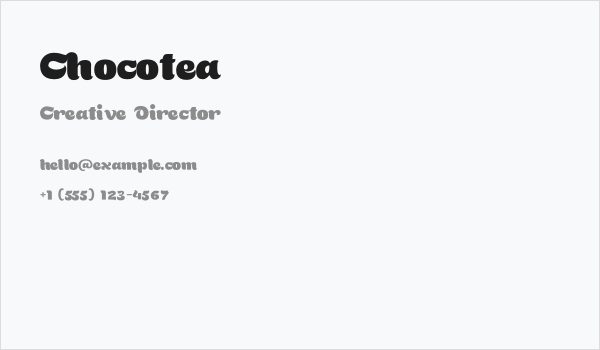 Chocotea Business Card