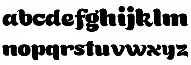 Chocotea Font LOWERCASE