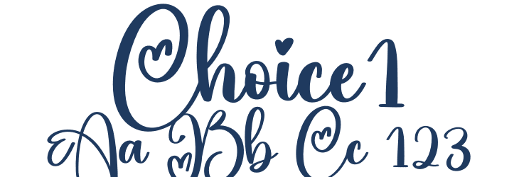 Choice1 Font Preview