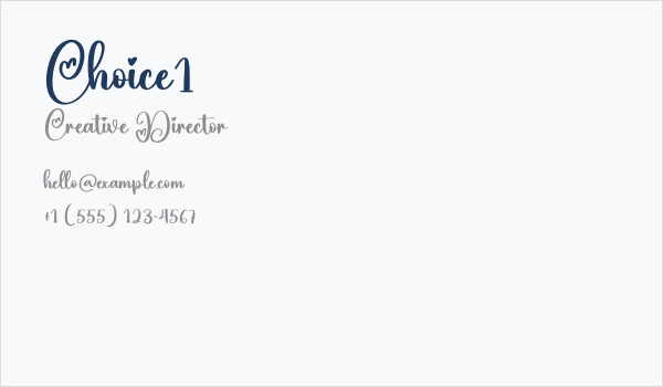 Choice1 Business Card