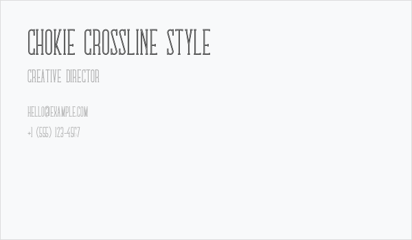 Chokie Crossline Style Business Card