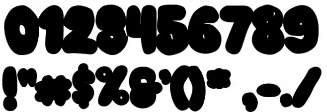 Choko Outline Font OTHER CHARS