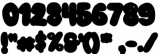 Choko Outline Font OTHER CHARS