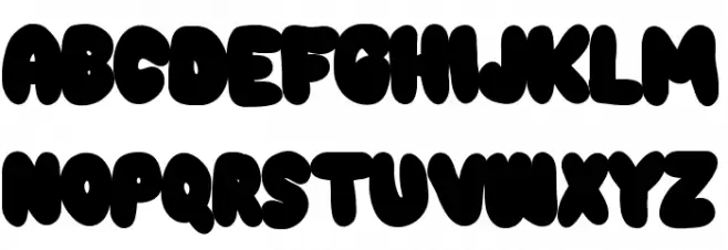 Choko Outline Caratteri MAIUSCOLE