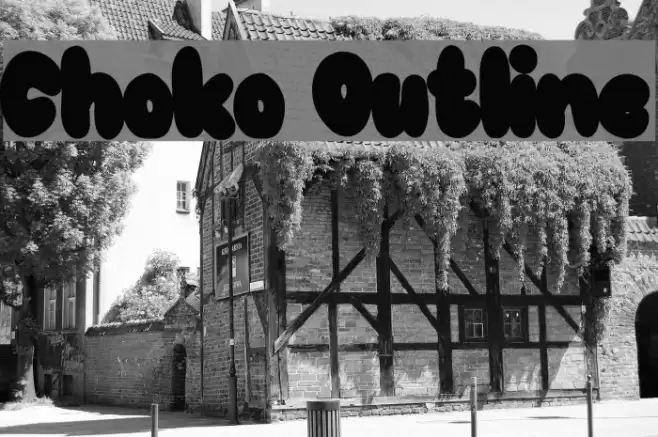 Choko Outline Font examples