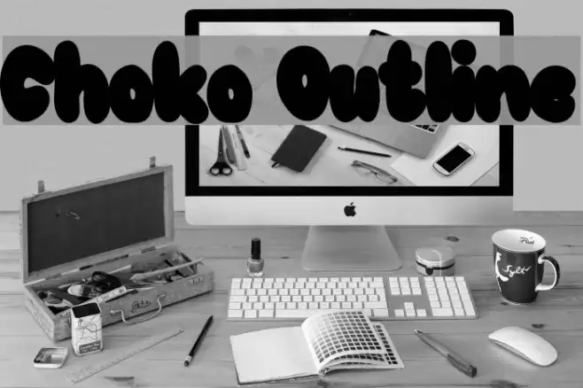 Choko Outline Font examples