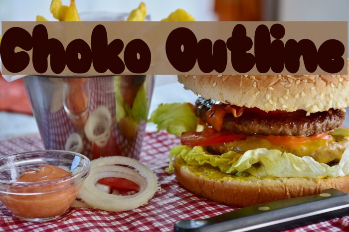 Choko Outline Font examples