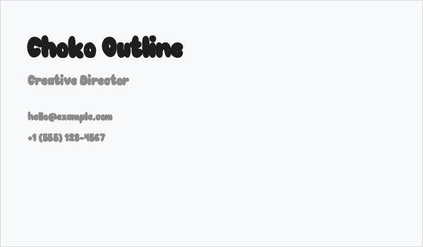 Choko Outline Business Card