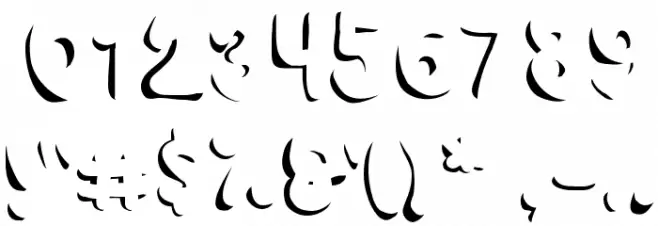 Choko Shadow Font OTHER CHARS