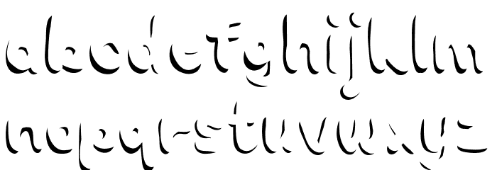 Choko Shadow 字体 小写