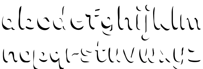 Choko Shadow Font LOWERCASE