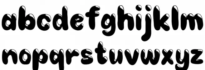 Choko Schriftart Kleinbuchstaben