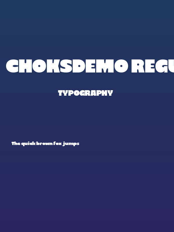 ChoksDEMO Regular Poster