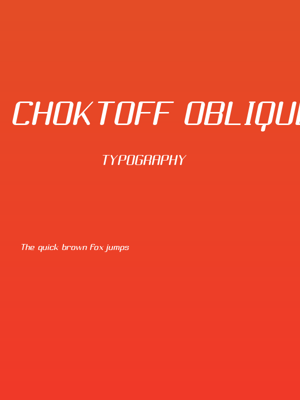 Choktoff Oblique Poster